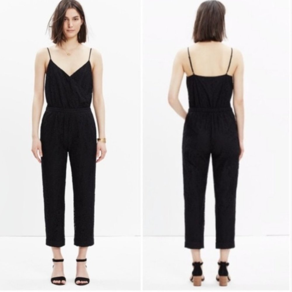 Elegant Black Lace Cami Jumpsuit